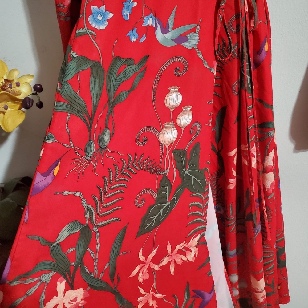 H&M Red Floral Midi Dress - Picture 6 of 13